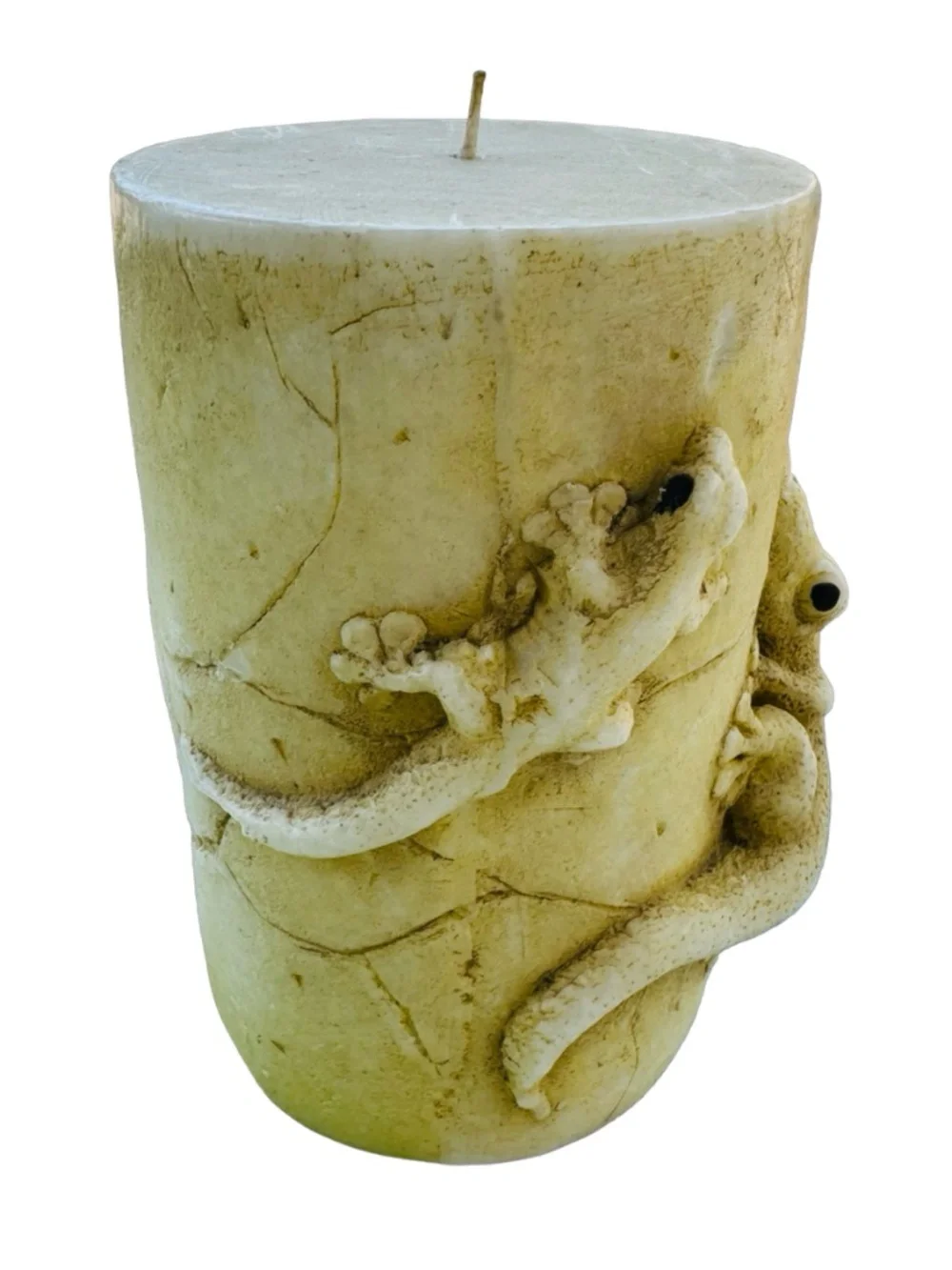 ANIMAL SPIRIT Vintage 3-D Lizards Pillar Candle Decorative Safari Motif
